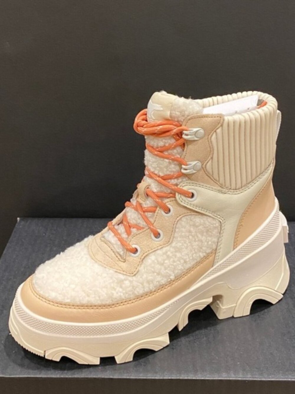 Sorel Brex Nova Sand Cozy Lace Booties Ankle Boots Shoes Heels Multi Size NEW